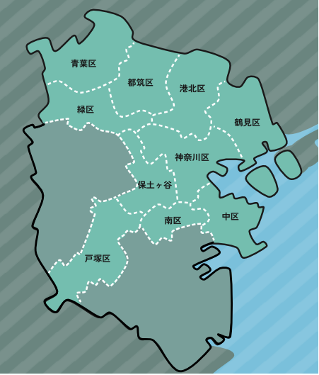 東京23区対応エリアのマップ